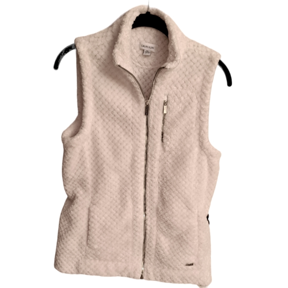 Calvin Klein embossed fleece women's vest